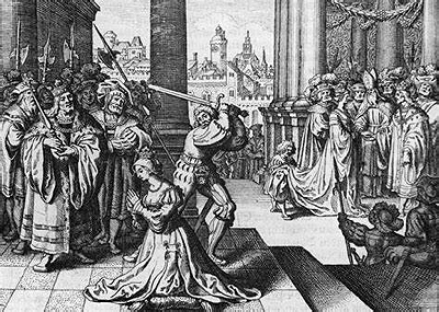 Anne's beheading, 1536.